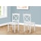 Monarch Specialties Dining Chair, Set Of 2, Side, Kitchen, Dining Room, White, Wood Legs, Transitional I 1320 - alternate 3